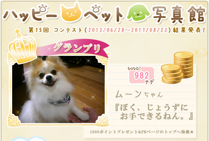 ��15��y�b�g�R���e�X�g�􌋉ʔ��\�I